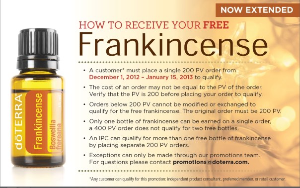 2013 frankincense promo